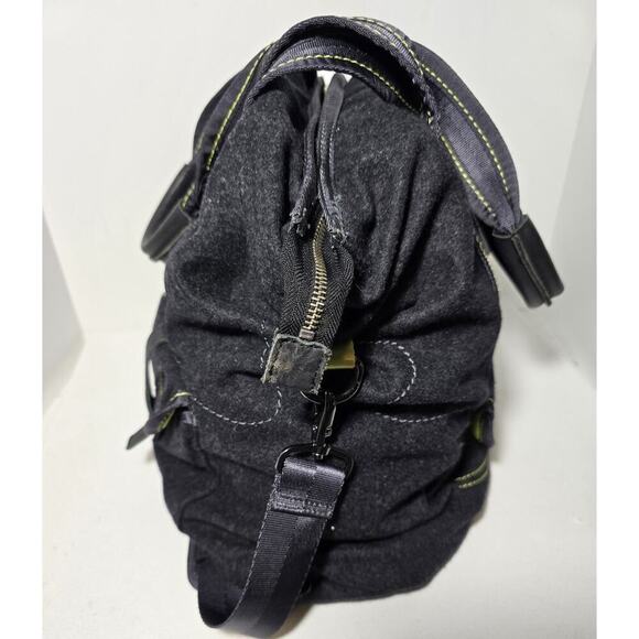 Lululemon Athletica Lucky Wool Charcoal Gray Neon XL Gym Yoga Laptop Tote Bag - Picture 3 of 11